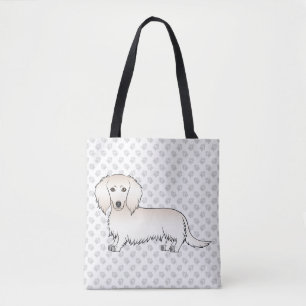 Cream Long Hair Dachshund Süßer Cartoon-Hund und P