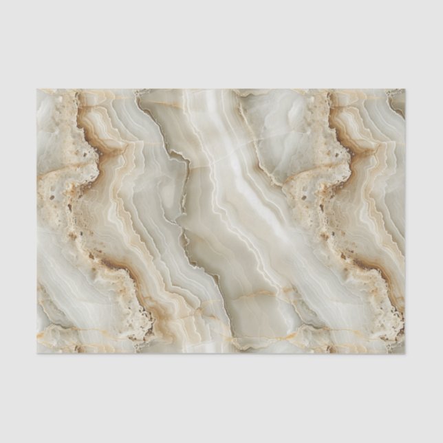 Cream Marble Texture Seidenpapier (Vorderseite)