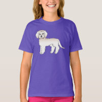 Cream Mini Goldendoodle Niedlicher Cartoon Dog