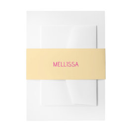 Cream minimalist benutzerdefinierter Name  Einladungsbanderole