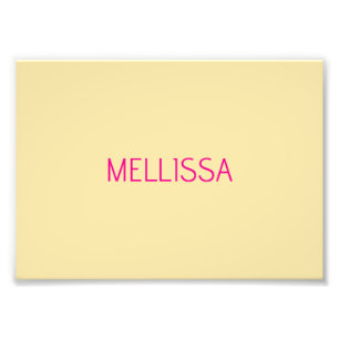 Cream minimalist benutzerdefinierter Name  Fotodruck