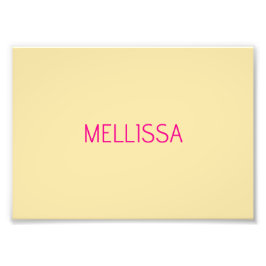 Cream minimalist custom name fotodruck