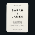 Cream Minimalistisch moderne Hochzeit retten das D Magnet<br><div class="desc">Cream Minimalistisch Modern Wedding Save the Date Magnet. Personalisieren Sie diese Save the Date Karte mit Ihren Daten,  Nachrichten und anderen Informationen.</div>