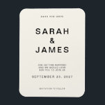 Cream Minimalistisch moderne Hochzeit retten das D Magnet<br><div class="desc">Cream Minimalistisch Modern Wedding Save the Date Magnet. Personalisieren Sie diese Save the Date Karte mit Ihren Daten,  Nachrichten und anderen Informationen.</div>
