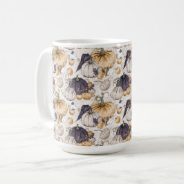 CREAM MIT ORANGE CREAM & LILA PUMPKINS KAFFEETASSE