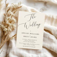 Cream Modern Wedding
