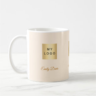 Cream Namens Geschäftslogo Kaffeetasse