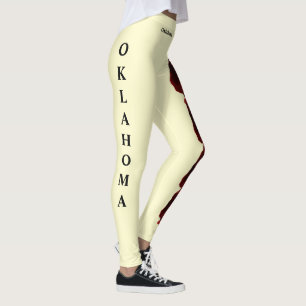Cream Oklahoma Staat Oklahoma Rose Blume Leggings