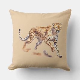 Cream Orange Cheetah Kissen