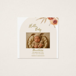 Cream Pastel Getrocknete Blume Hallo Baby