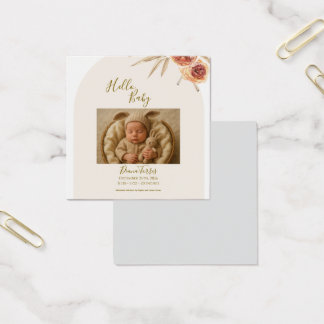 Cream Pastel Getrocknete Blume Hallo Baby