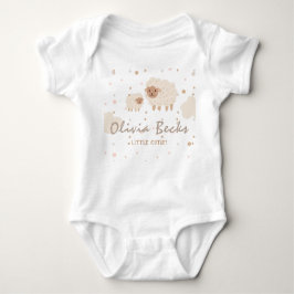 Cream Pastel Illustrative Baby Dusche Baby Strampler