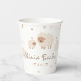 Cream Pastel Illustrative Baby Dusche Pappbecher