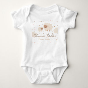 Cream Pastel Illustrative Baby Dusche Strampler