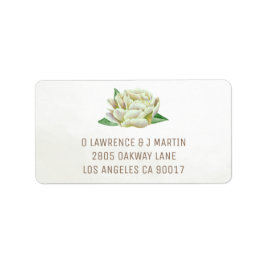 Cream Peony Address Labels Adressaufkleber