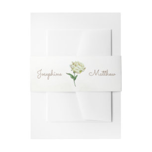 Cream Peony Wedding Einladung Bly Bands Einladungsbanderole