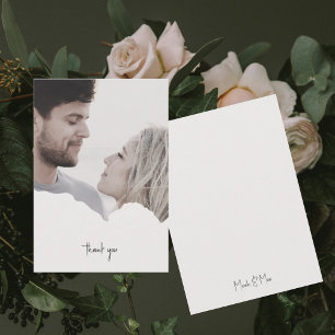 Cream Personalisierten Couple Foto Hochzeit Danke
