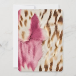 Cream Pink Cowgirl Cowhide Birthday Einladung