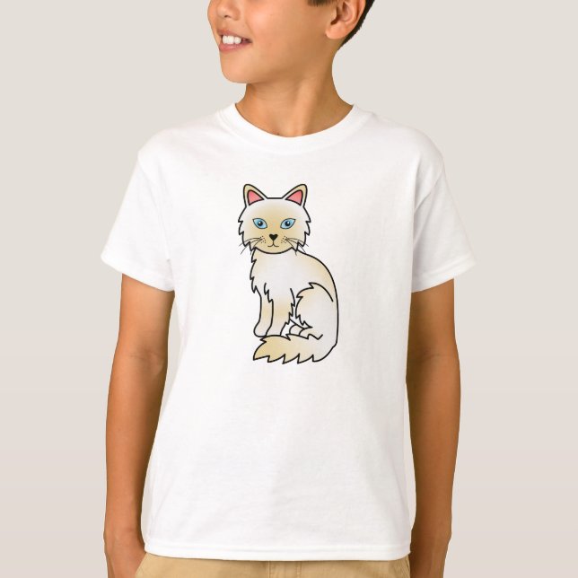 Cream Point Birman / Ragdoll Cat T-Shirt (Vorderseite)