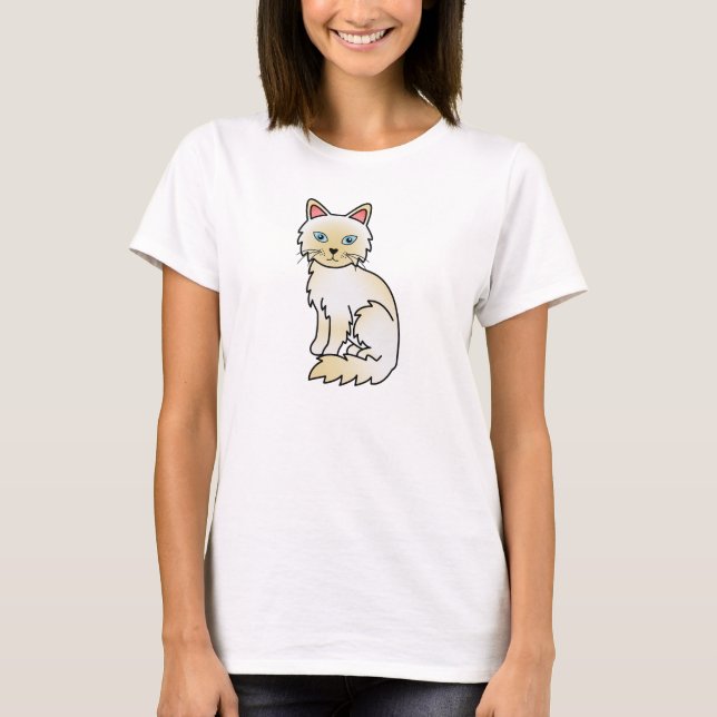 Cream Point Birman / Ragdoll Cat T-Shirt (Vorderseite)
