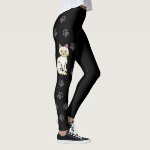 Cream Point Birman / Ragdoll Niedlich Cat & Paws B Leggings