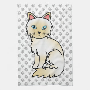 Cream Point Birman / Ragdoll Niedlich Cat & Paws Geschirrtuch