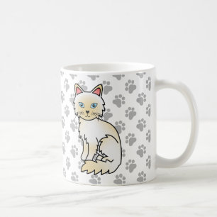 Cream Point Birman / Ragdoll Niedlich Cat & Paws Kaffeetasse