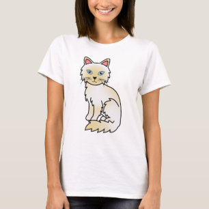Cream Point Birman / Ragdoll Niedlicher Cartoon Ca T-Shirt