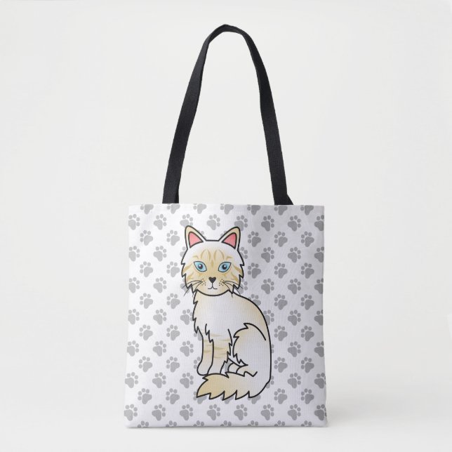 Cream Point Tabby Birman / Ragdoll Niedlich Cat &  (Vorderseite)