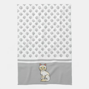 Cream Point Tabby Birman / Ragdoll Niedlich Cat & Geschirrtuch