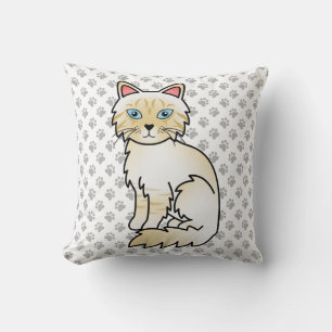 Cream Point Tabby Birman / Ragdoll süße Katze & Pf Kissen