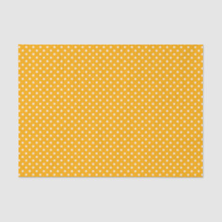 Cream Polka Dots auf Gelb Seidenpapier