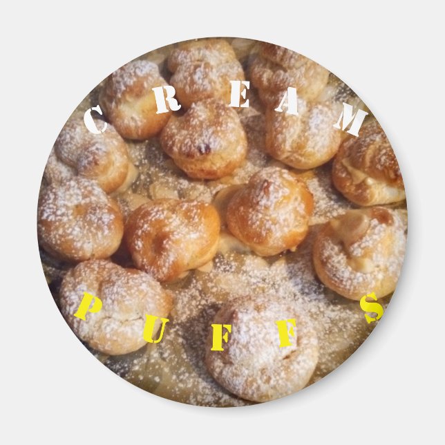 Cream Puffs Backküche Magnet Runde (Vorne)