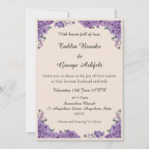 Cream & Purple Jacaranda-Blüten-Hochzeit