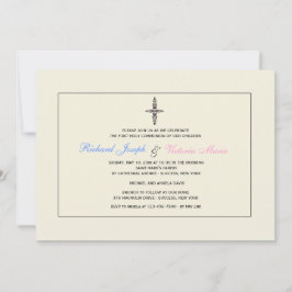 Cream Religious Einladung