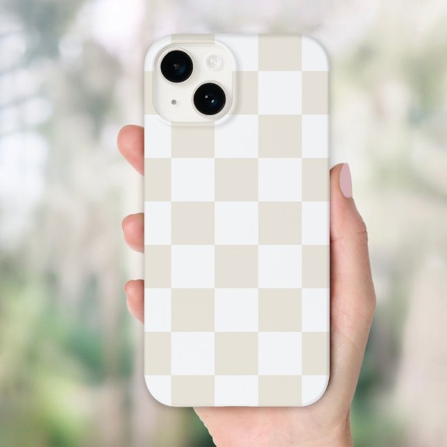 Cream Retro Karo Case-Mate iPhone Hülle (Von Creator hochgeladen)