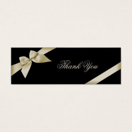 Cream Ribbon Danke Karte