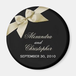 Cream Ribbon Save the Date Hochzeitserklärung Magnet