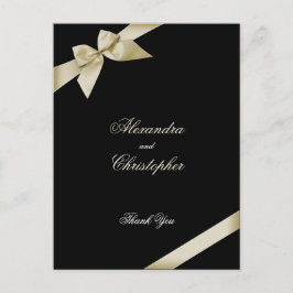 Cream Ribbon Vielen Dank Postkarte