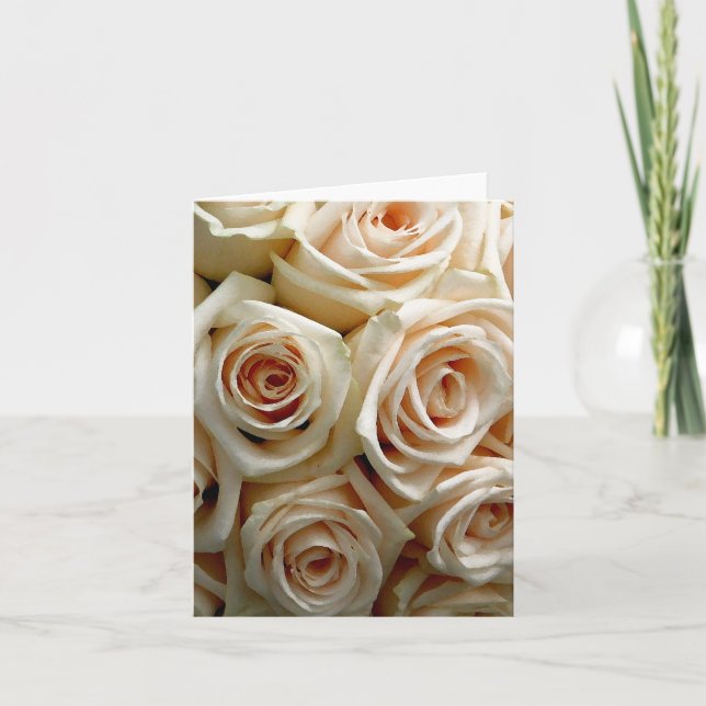 Cream Rose Bouquet - Danke (Vorderseite)