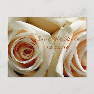 Cream Rose Bouquet - Save the Date Karte