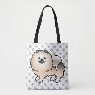 Cream Sable Pomeranian Süßer Cartoon-Hund & Pfoten