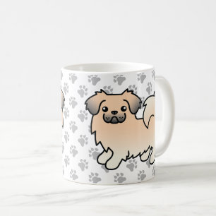 Cream Sable Tibetan Spaniel Niedlicher Cartoon Dog Kaffeetasse