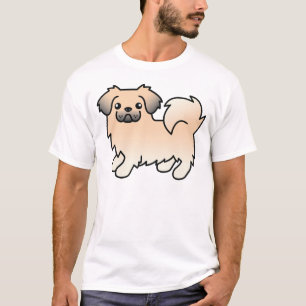 Cream Sable Tibetan Spaniel Niedlicher Cartoon Dog T-Shirt