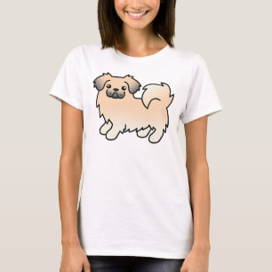 Cream Sable Tibetanischer Spaniel Süßer Cartoon-Hu T-Shirt