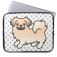 Cream Sable Tibetisch Spanischer Cartoon Dog & Paw
