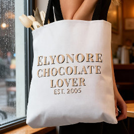 Cream Script Name Established Chocolate Lover