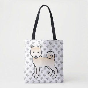 Cream Shiba Inu Niedlich Cartoon Dog & Paws