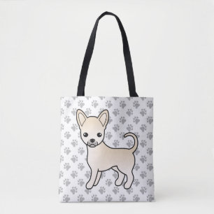 Cream Smooth Coat Chihuahua Cartoon Dog & Paws