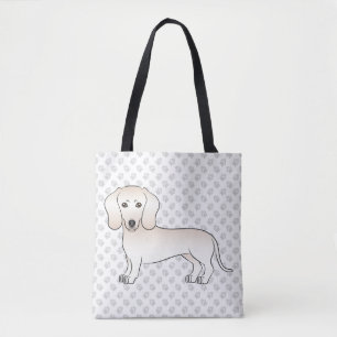 Cream Smooth Coat Dachshund Cartoon Hund & Pfoten